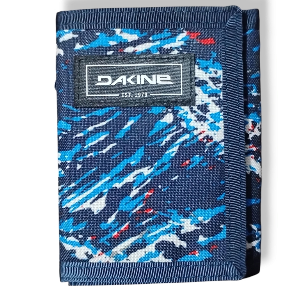 DAKINE - New With Tags Vert Rail Blue Multicolor Patterned Trifold Wallet